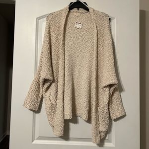 Cream Fuzzy Cardigan